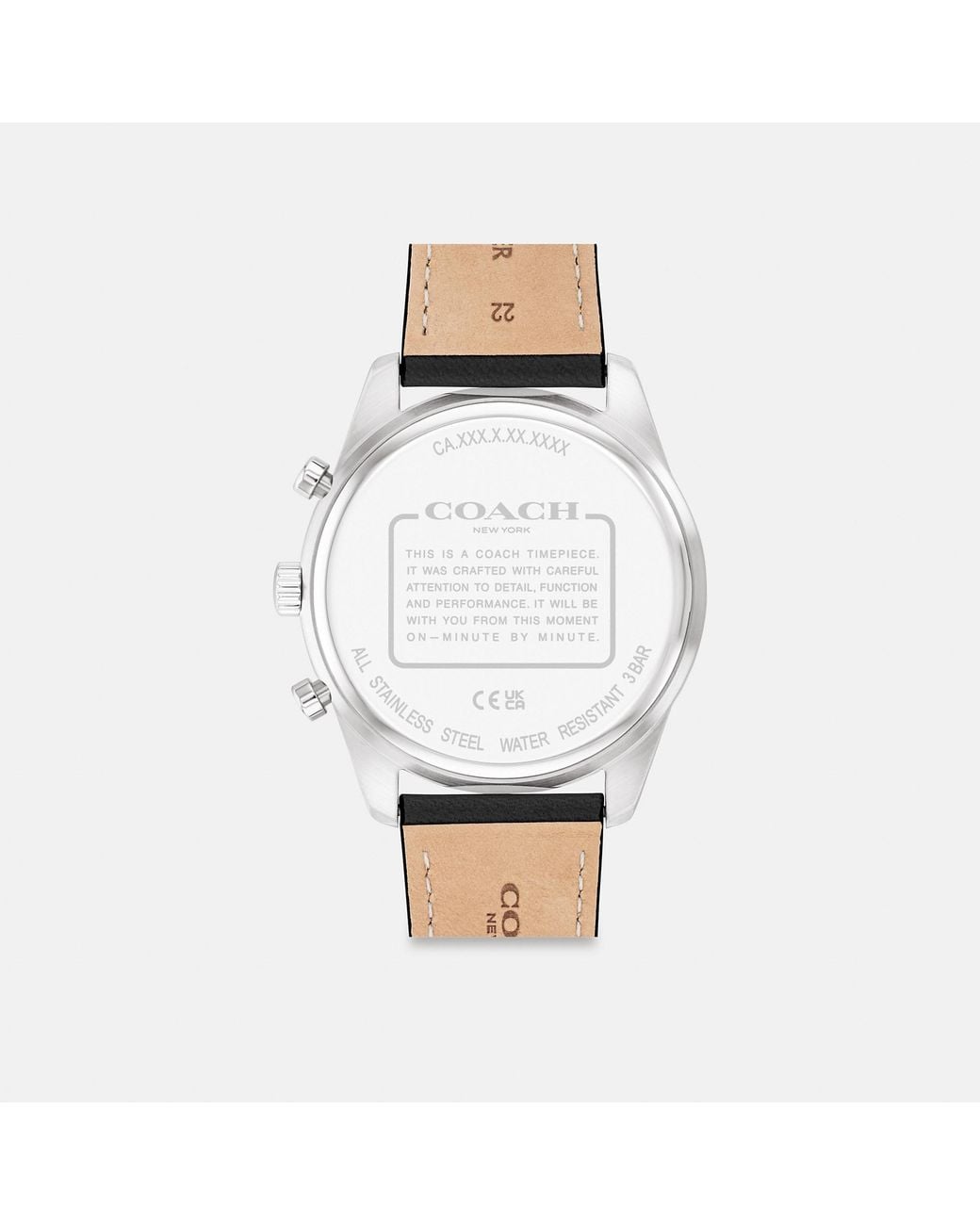 COACH Black Cole Watch, for men