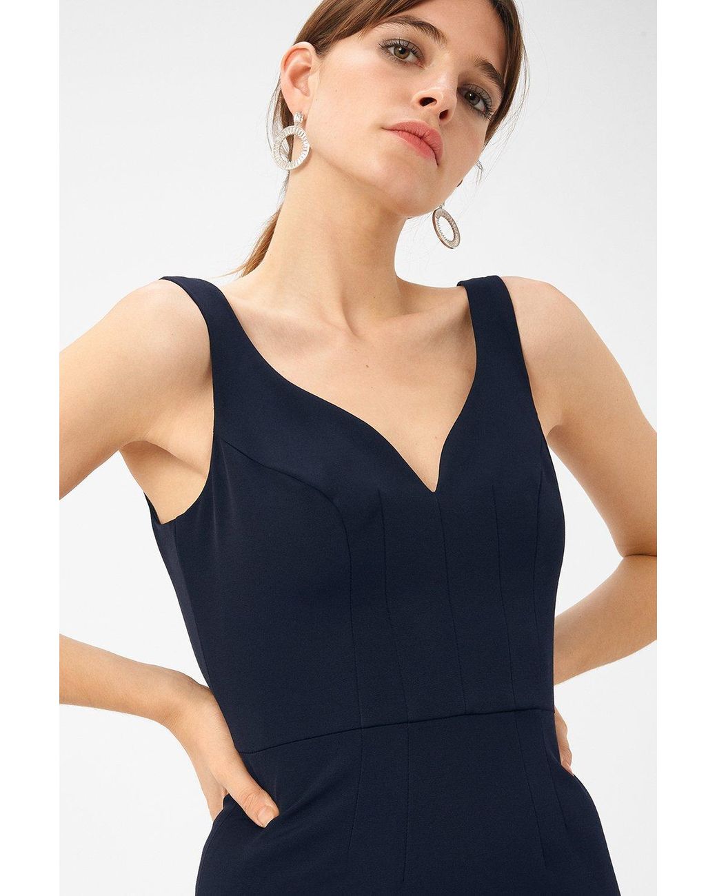 coast feather trim dress