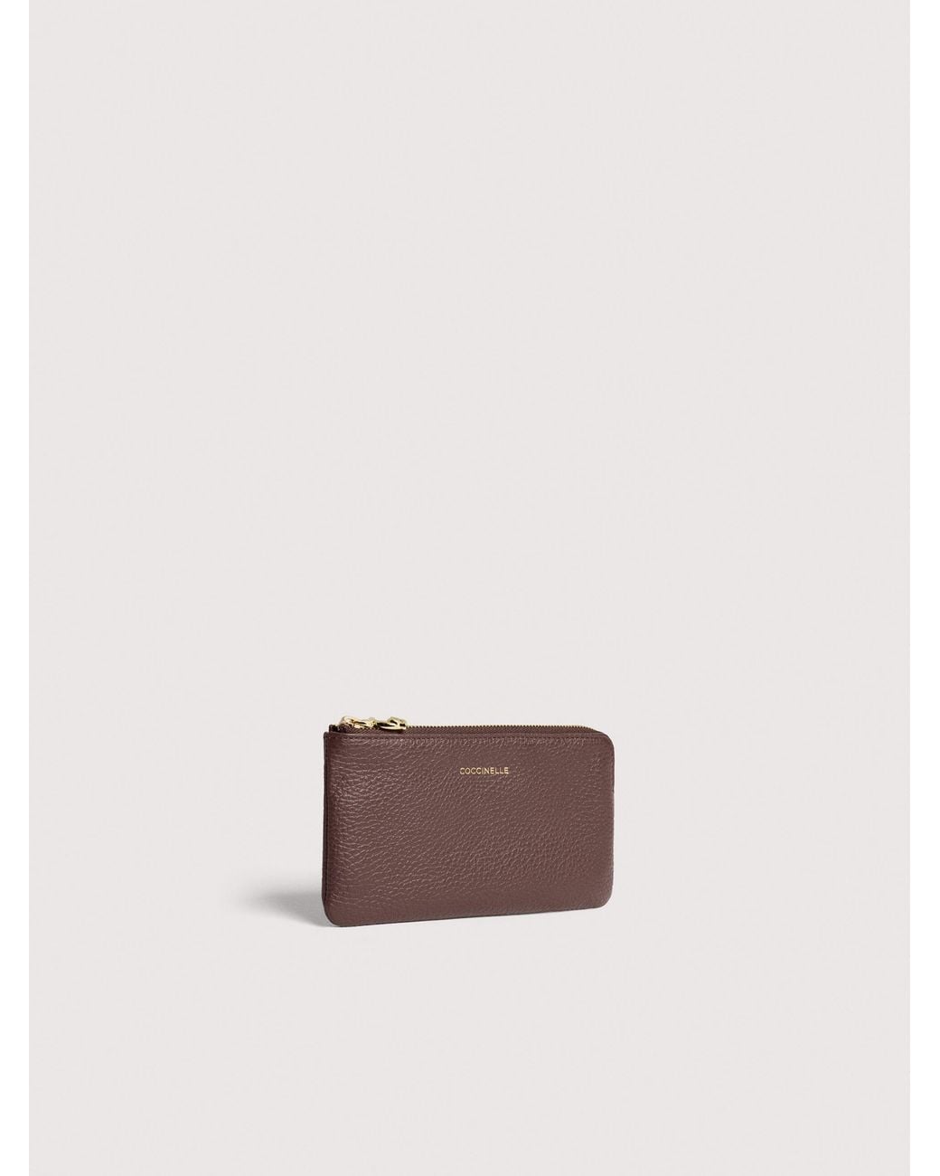 Coccinelle Multicolor Grained Leather Pouch C-Me Softy Small