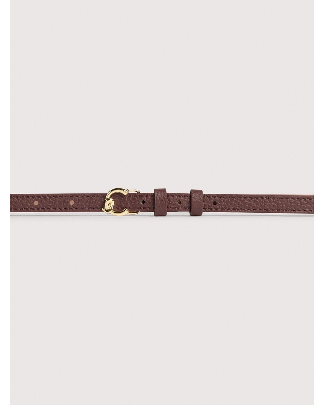 Coccinelle White Grained Leather Belt C-Me