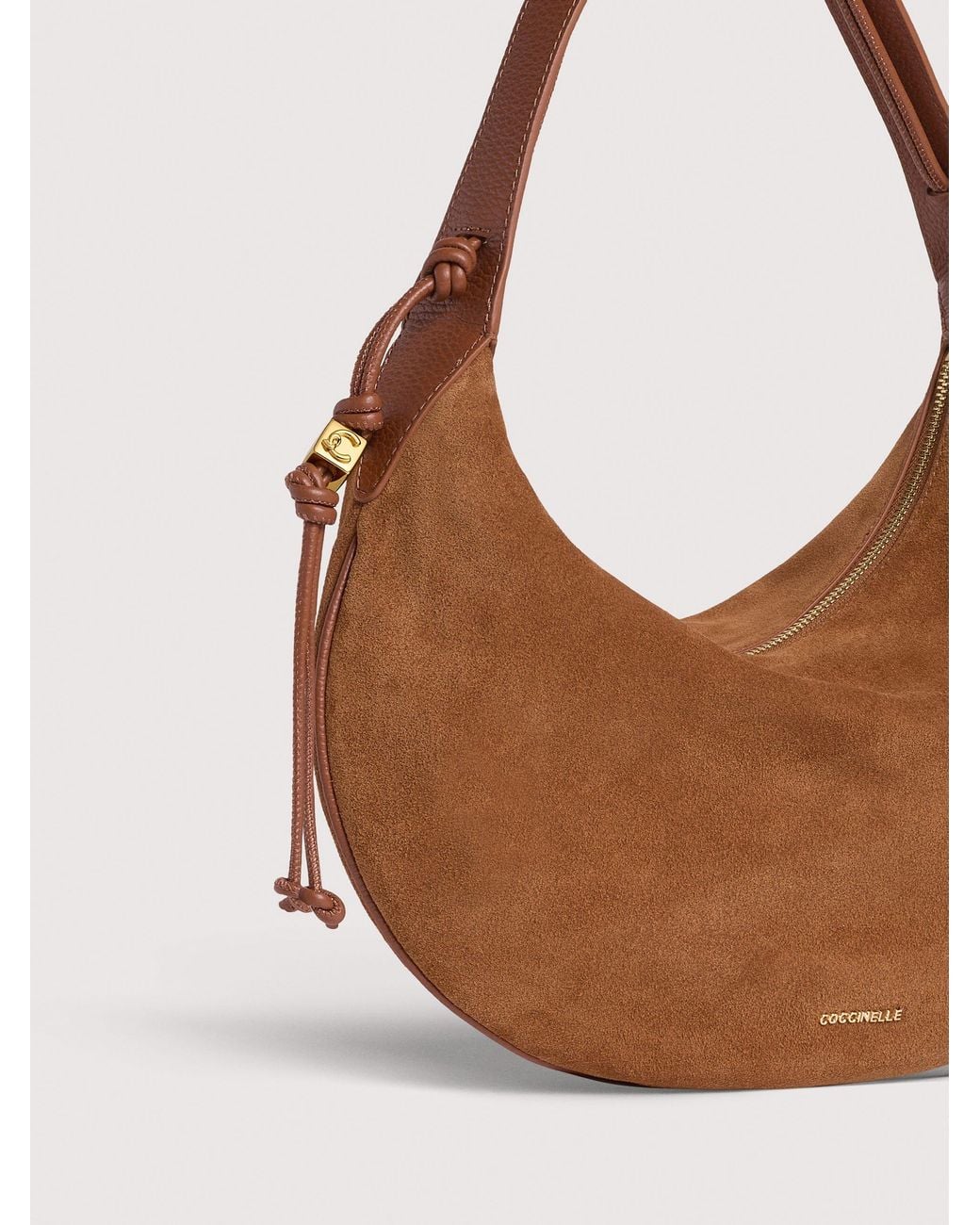 Coccinelle Multicolor Suede Shoulder Bag Thess Medium