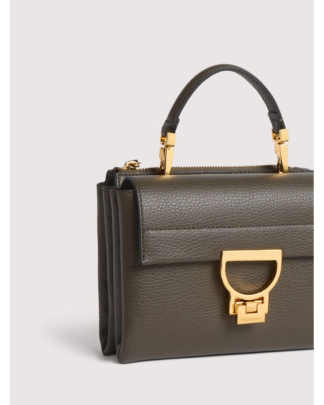 Coccinelle Natural Grained Leather Handbag Arlettis Small
