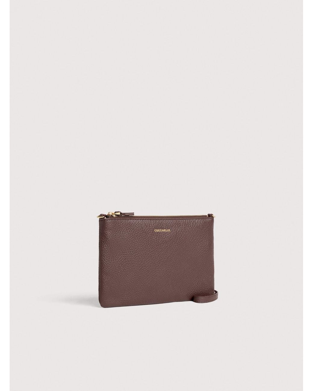 Coccinelle Brown Grained Leather Crossbody Bag Best Crossbody Mini