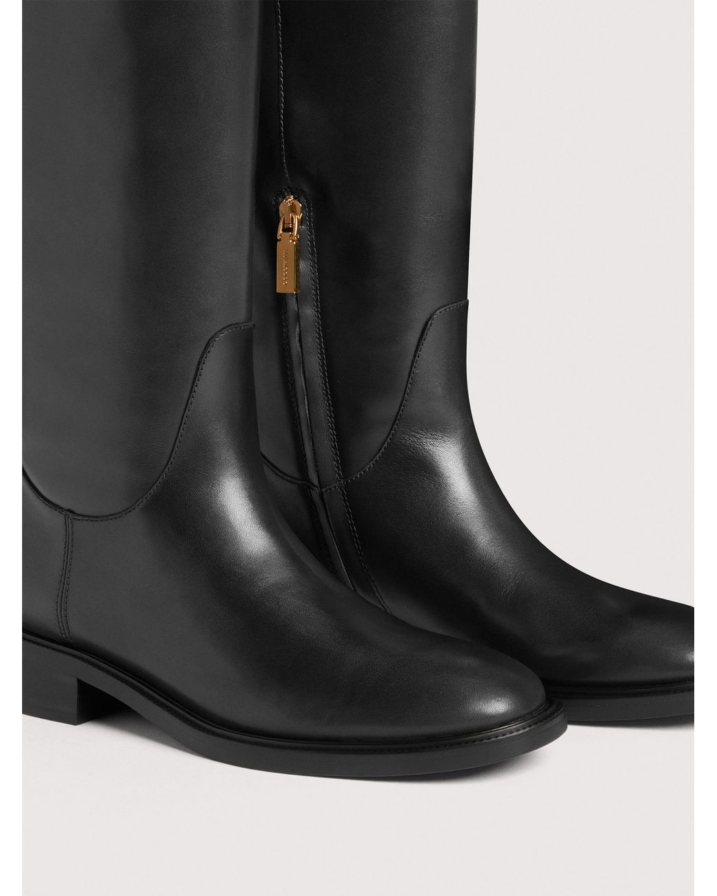 Coccinelle Black Cowhide-Effect Smooth Leather Boots Pansy