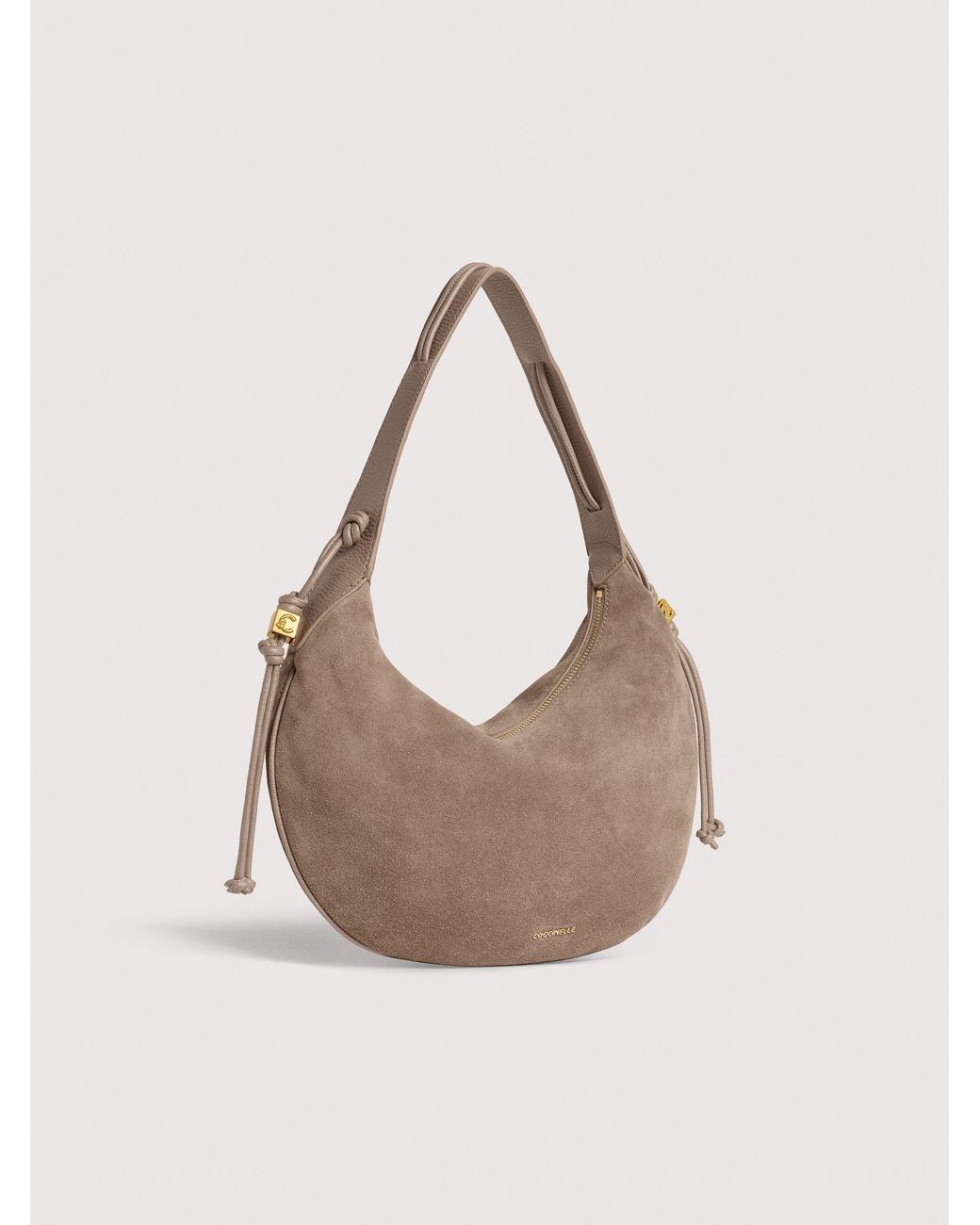 Coccinelle Natural Suede Shoulder Bag Thess Medium