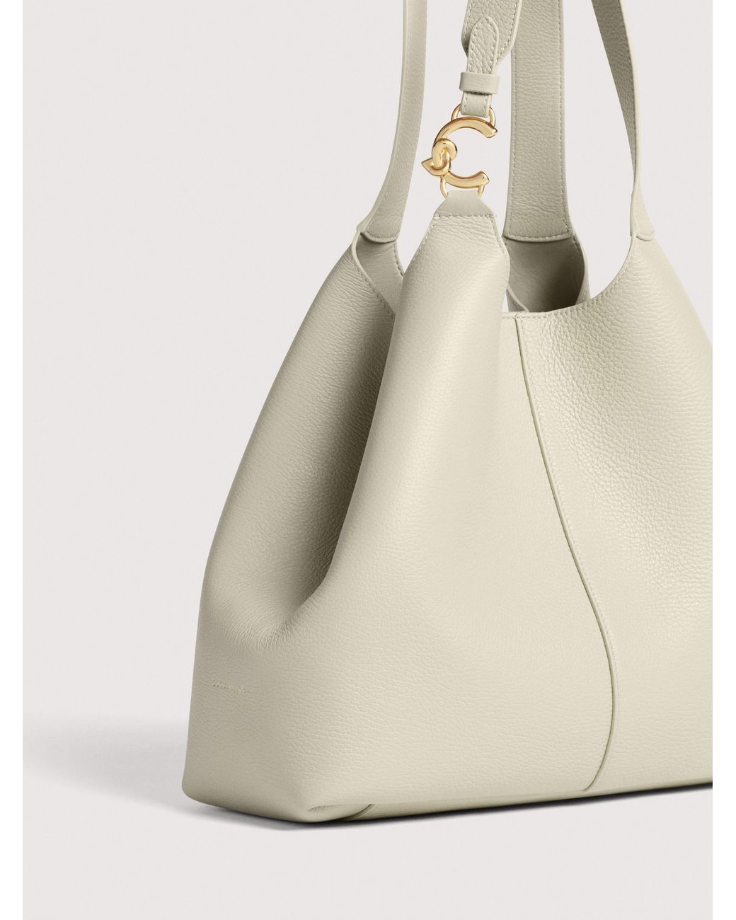 Coccinelle Natural Grained Leather Tote Bag C-Easy Large