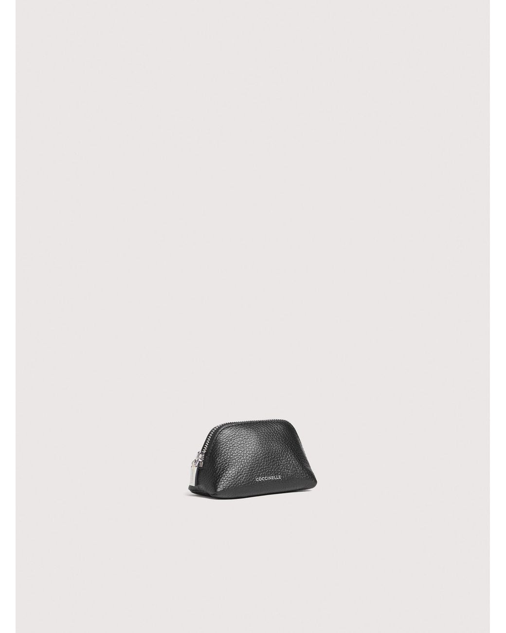 Coccinelle Black Grained Leather Make-Up Bag Helga Mini
