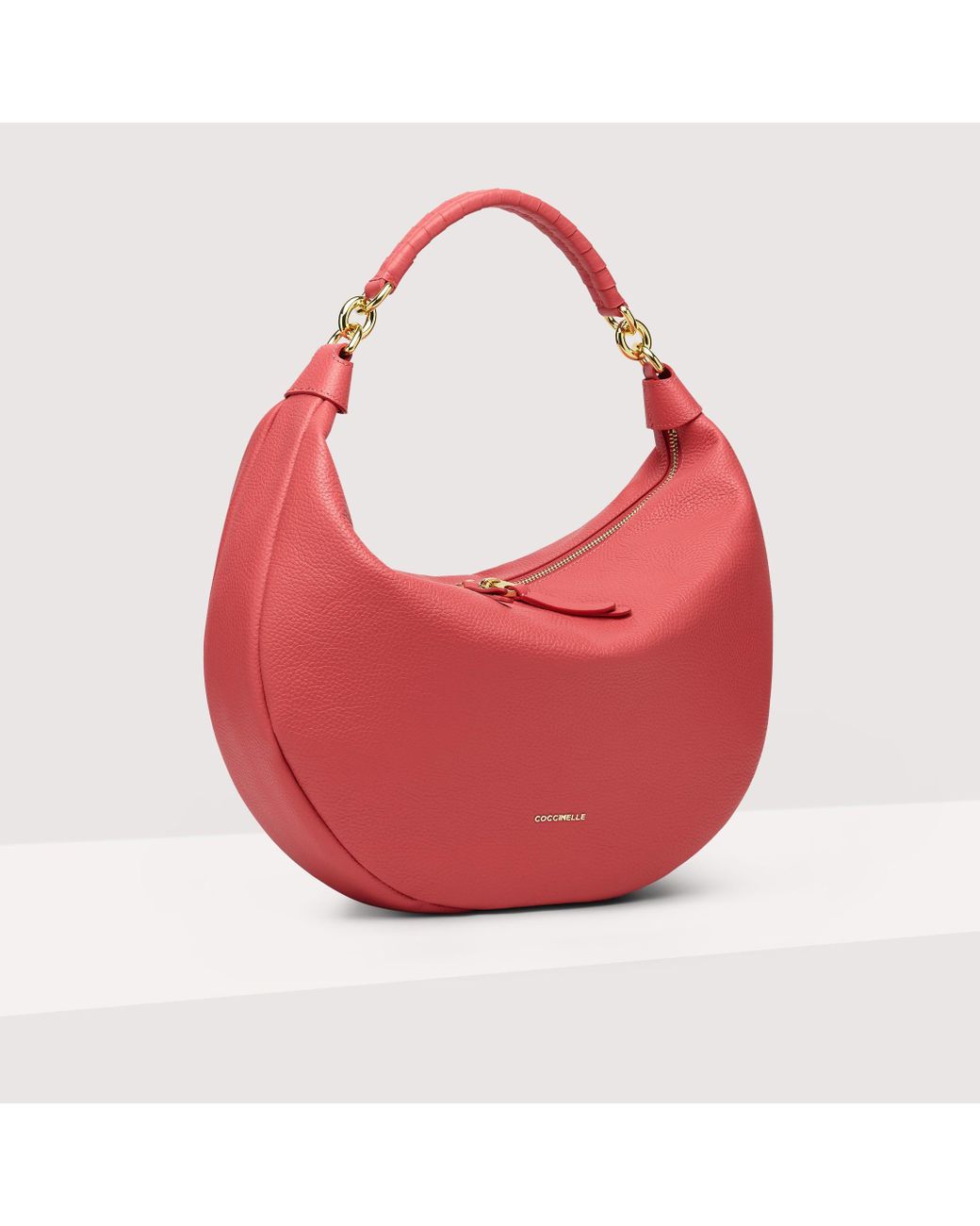 Coccinelle Grainy Leather Shoulder Bag Maelody Medium in Red Lyst