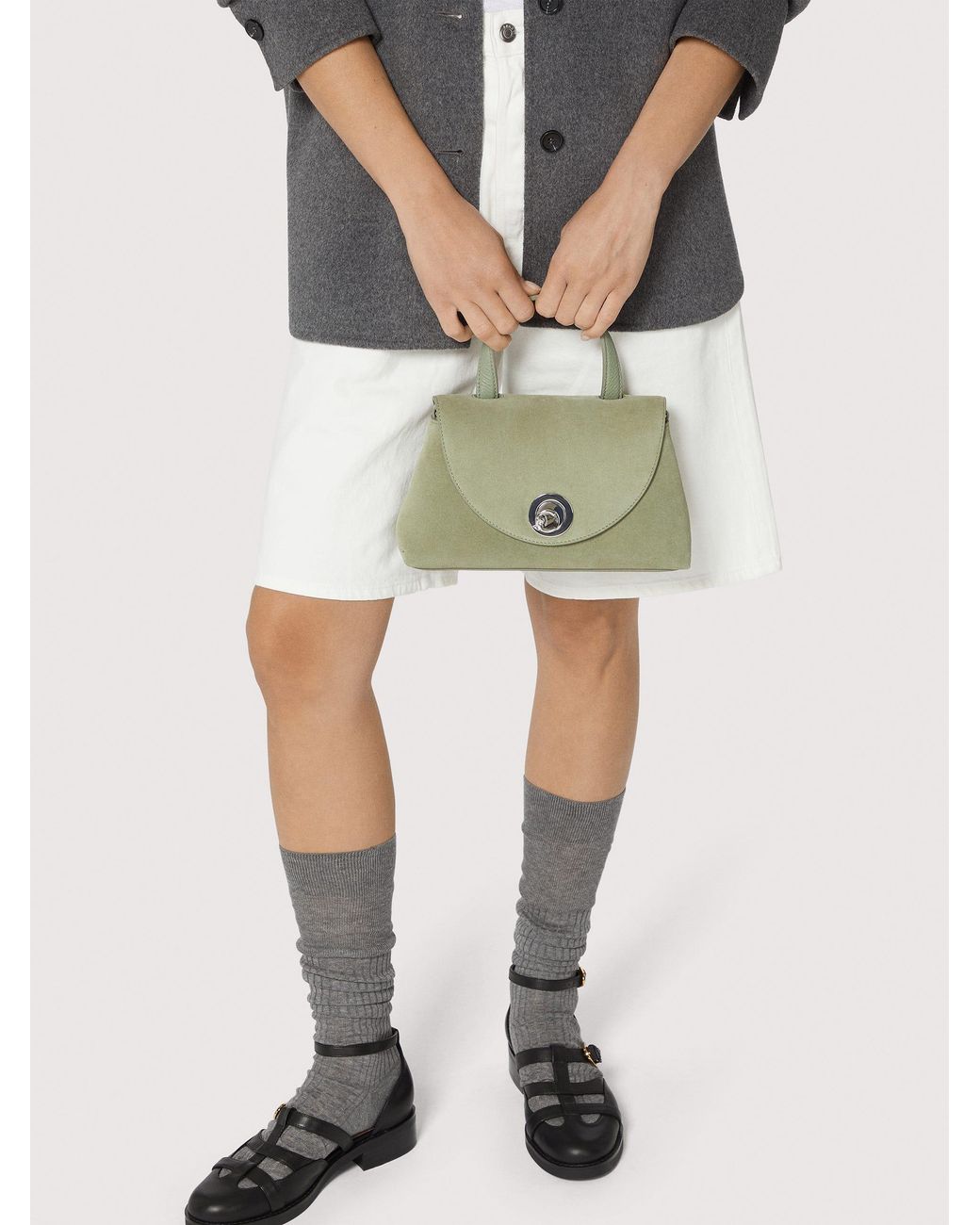 Coccinelle Multicolor Suede Handbag Nikla Small