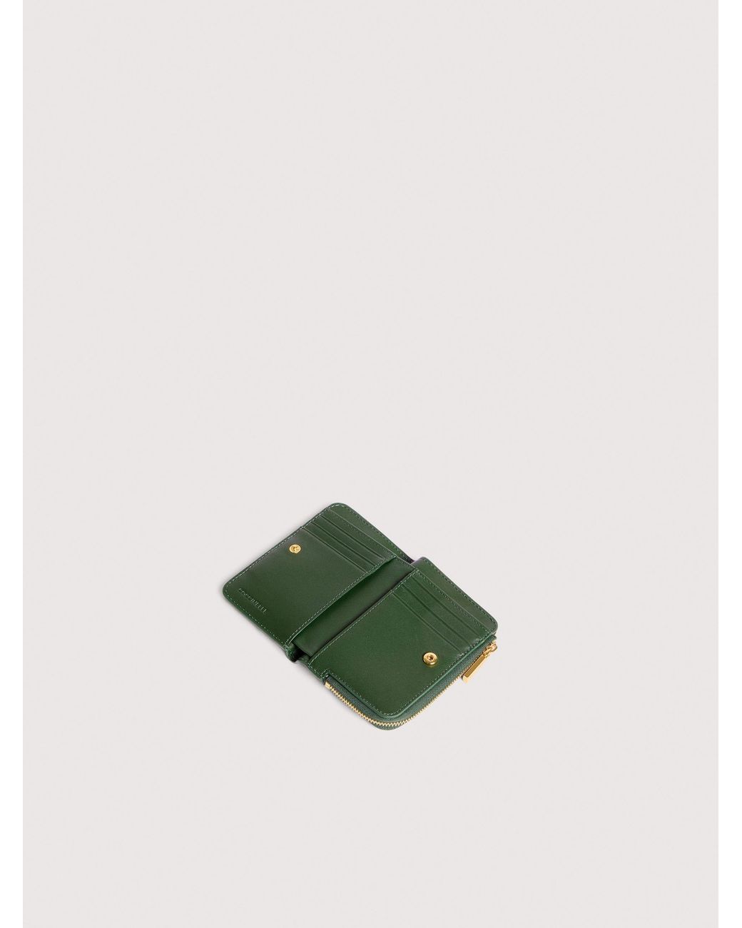 Coccinelle Green Smooth Leather Wallet C-Me Small