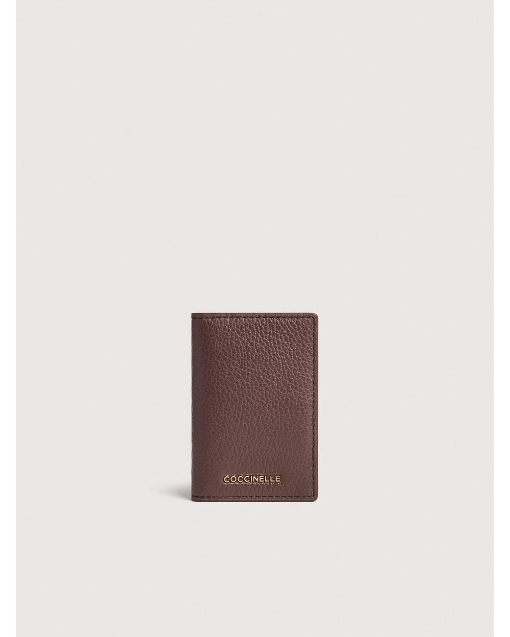 Coccinelle Multicolor Grained Leather Card Holder Metallic Small