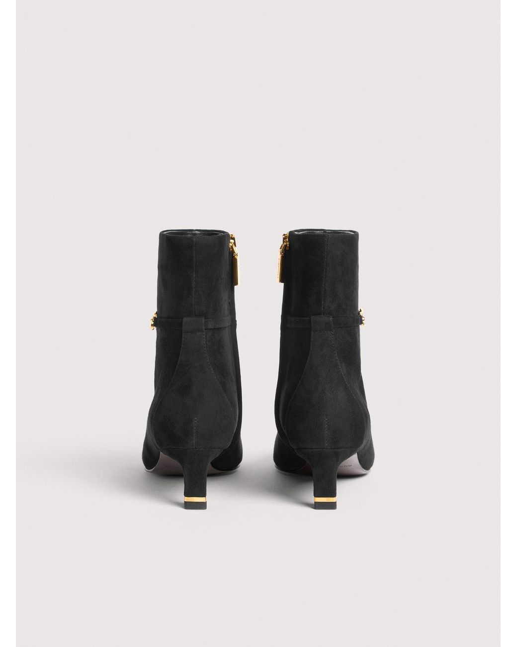 Coccinelle Black Suede Ankle Boots C-Look