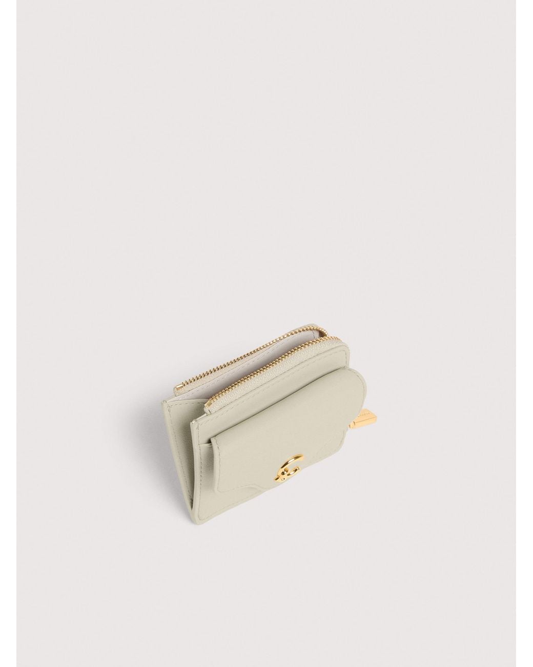 Coccinelle Natural Smooth Leather Card Holder C-Me Small