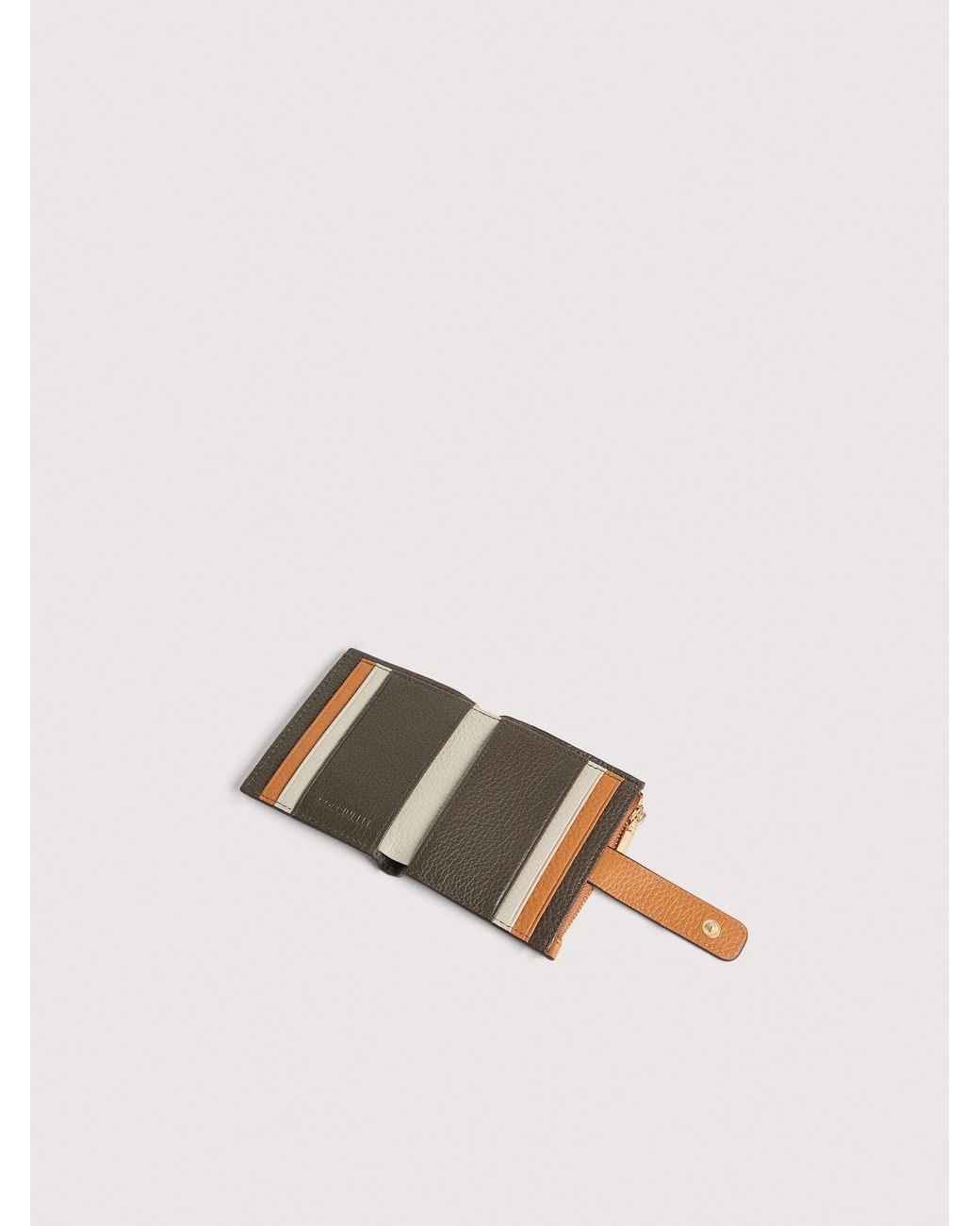 Coccinelle Natural Small Grained Leather Wallet Metallic Medium