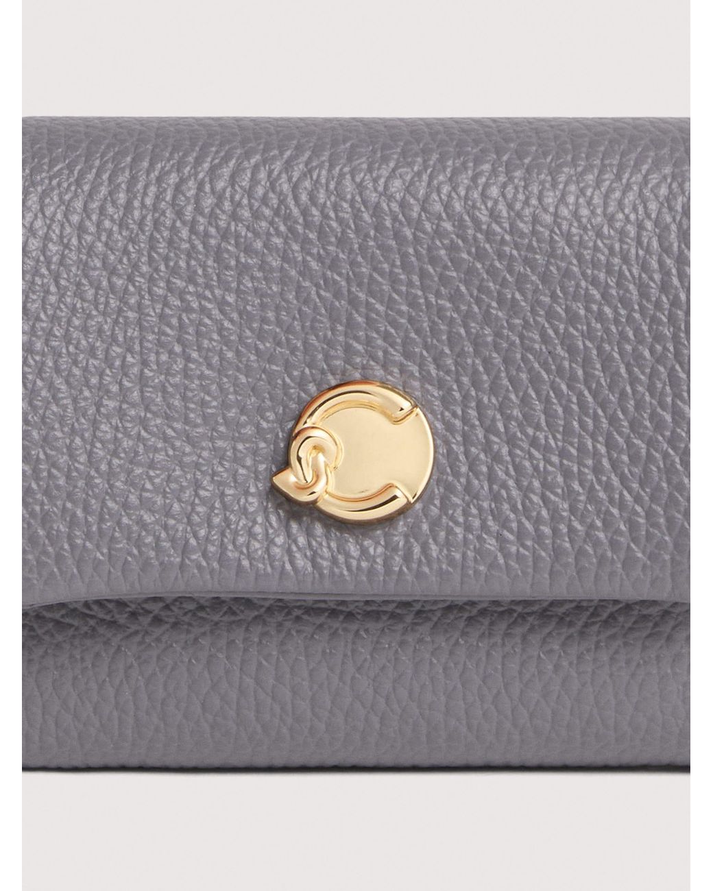 Coccinelle White Grained Leather Wallet C-Me Softy Small