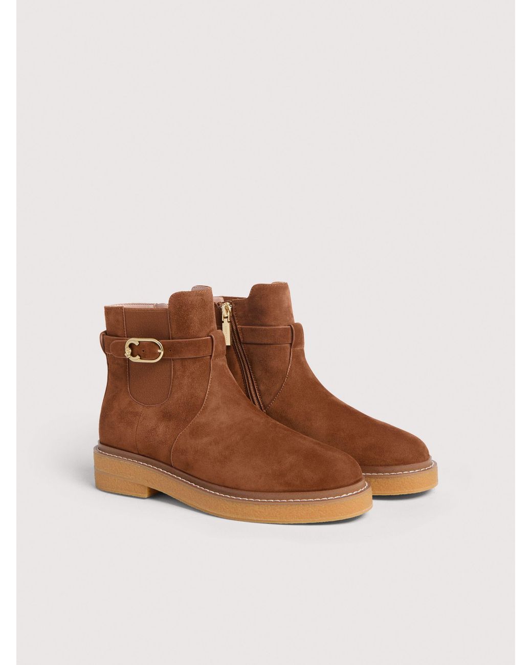 Coccinelle Brown Suede Ankle Boots C-Saddle