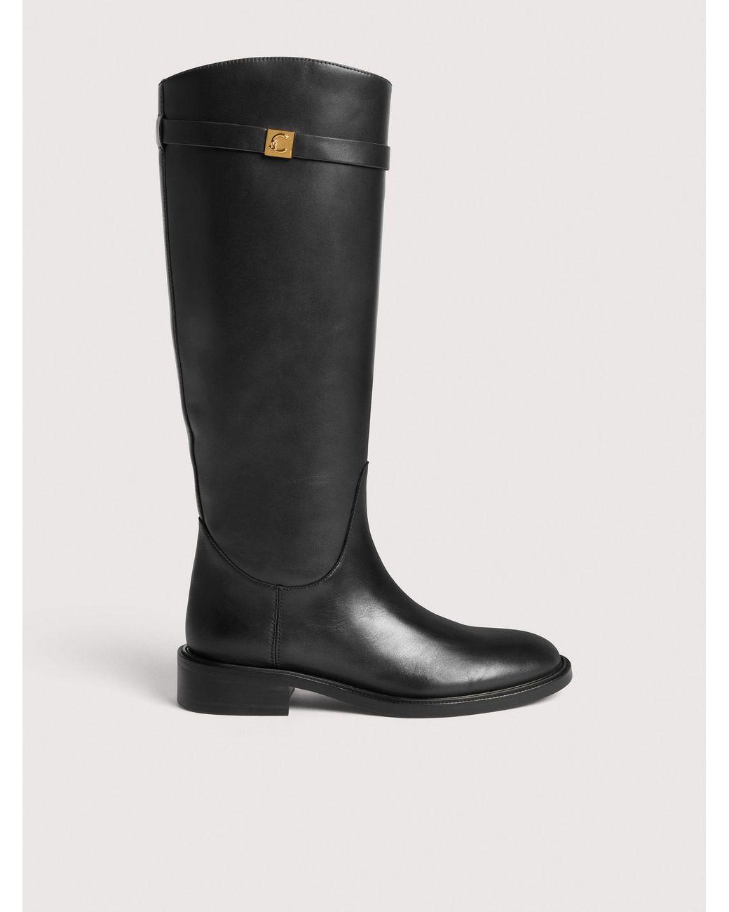 Coccinelle Black Cowhide-Effect Smooth Leather Boots Pansy