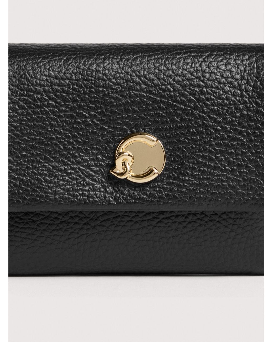 Coccinelle White Grained Leather Wallet C-Me Softy Small