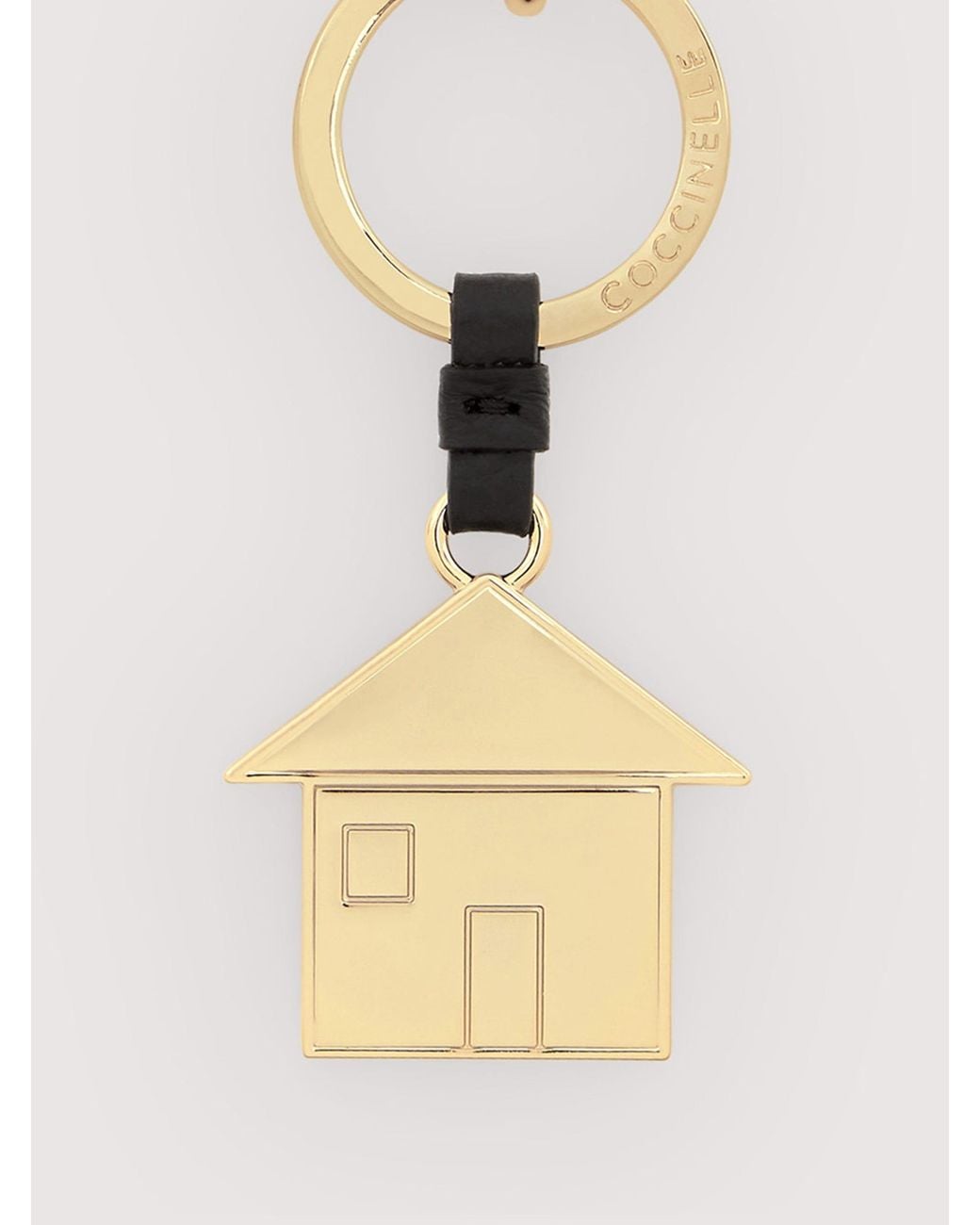 Coccinelle Metallic Leather And Metal Key Ring Basic Metal