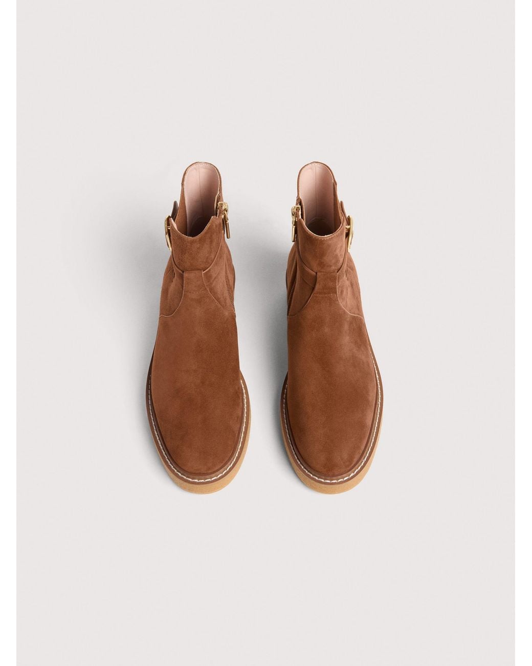 Coccinelle Brown Suede Ankle Boots C-Saddle