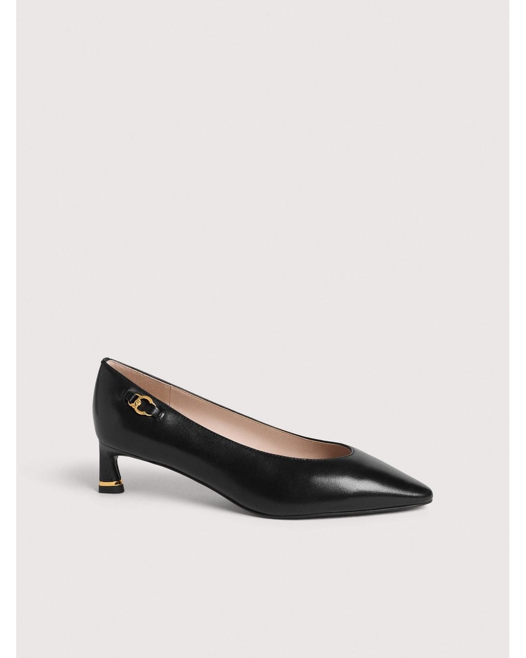 Coccinelle Black Smooth Leather Pumps C-Look