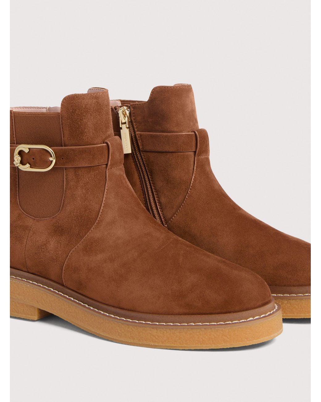 Coccinelle Brown Suede Ankle Boots C-Saddle