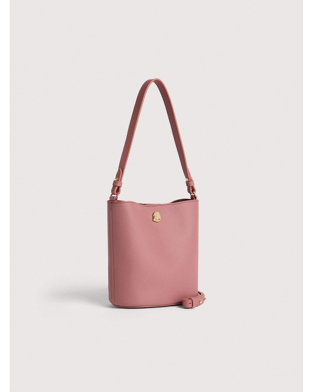 Coccinelle Pink Grained Leather Minibag Nikla Mini