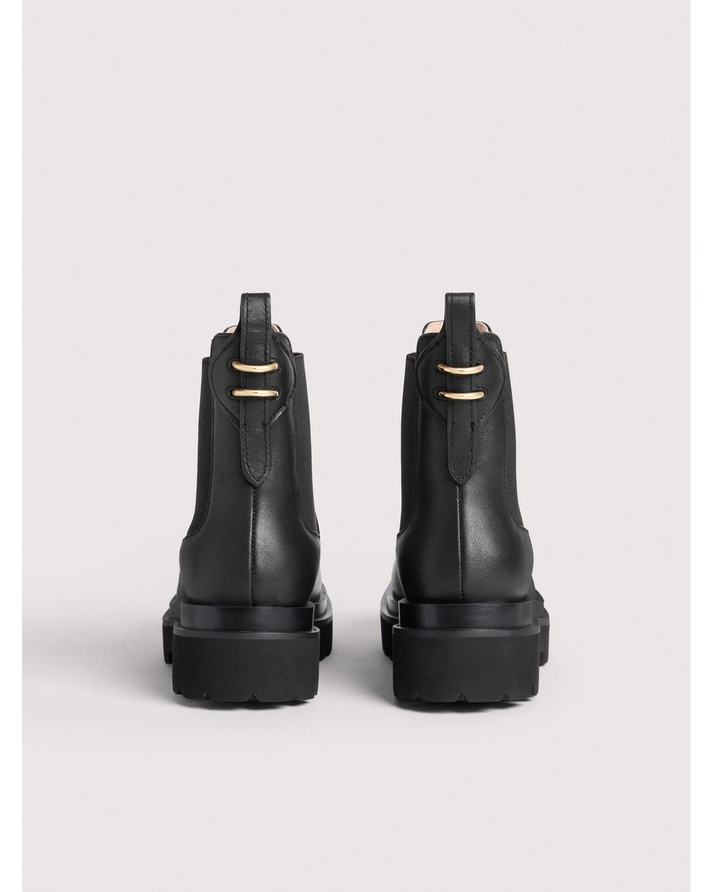 Coccinelle Black Cowhide-Effect Smooth Leather Ankle Boots Mavery