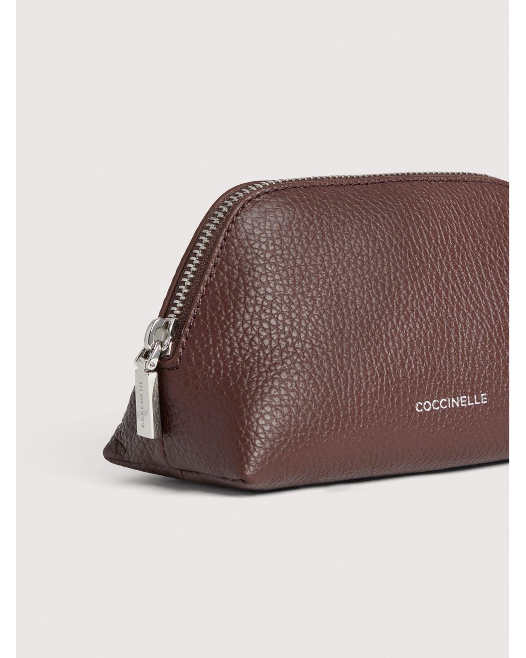 Coccinelle Multicolor Grained Leather Make-Up Bag Helga Small