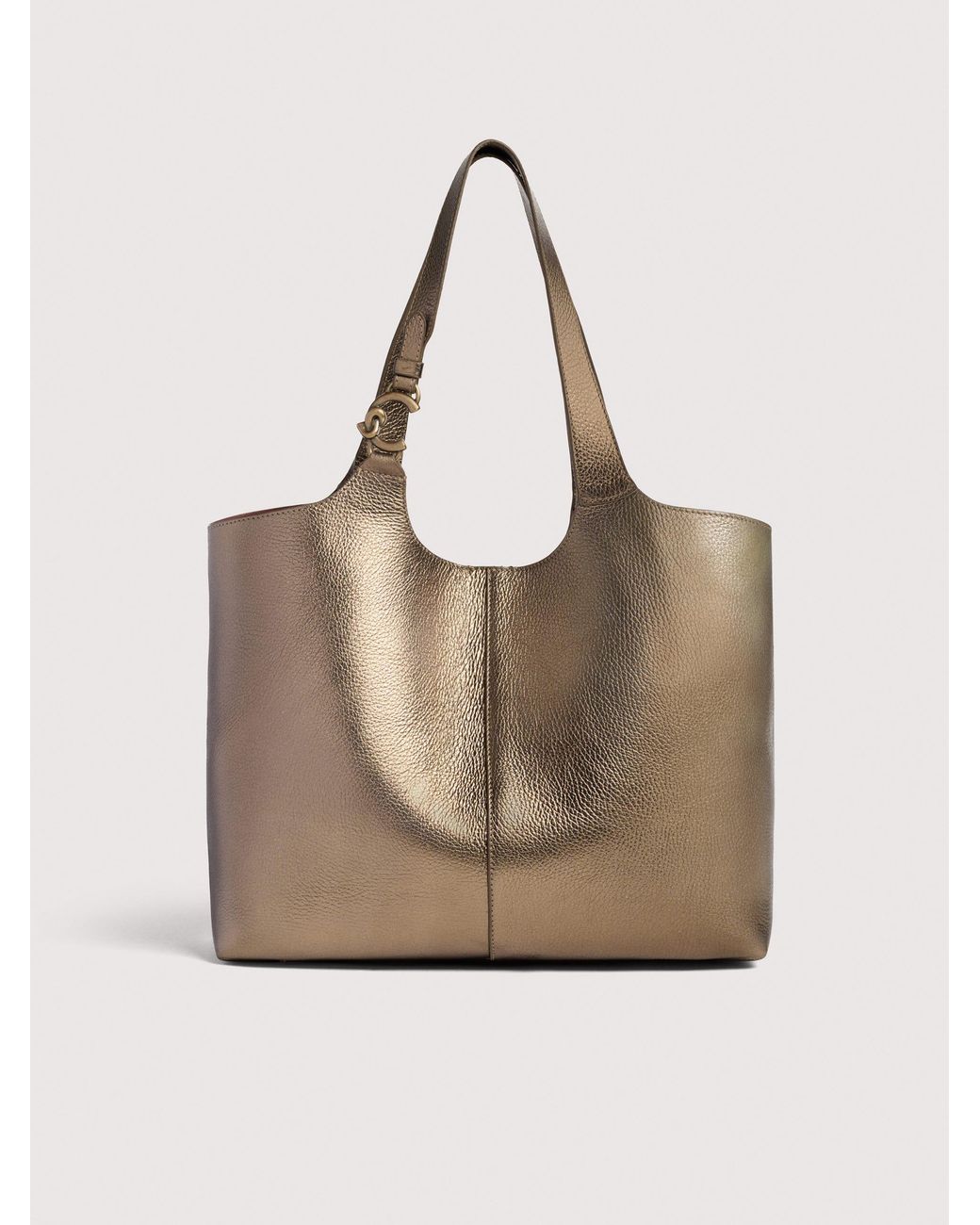 Coccinelle Natural Grained Leather Tote Bag C-Easy Large