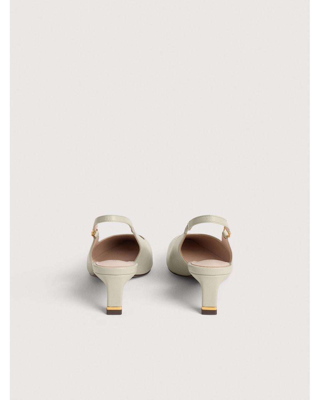 Coccinelle Natural Smooth Leather Slingbacks C-Look