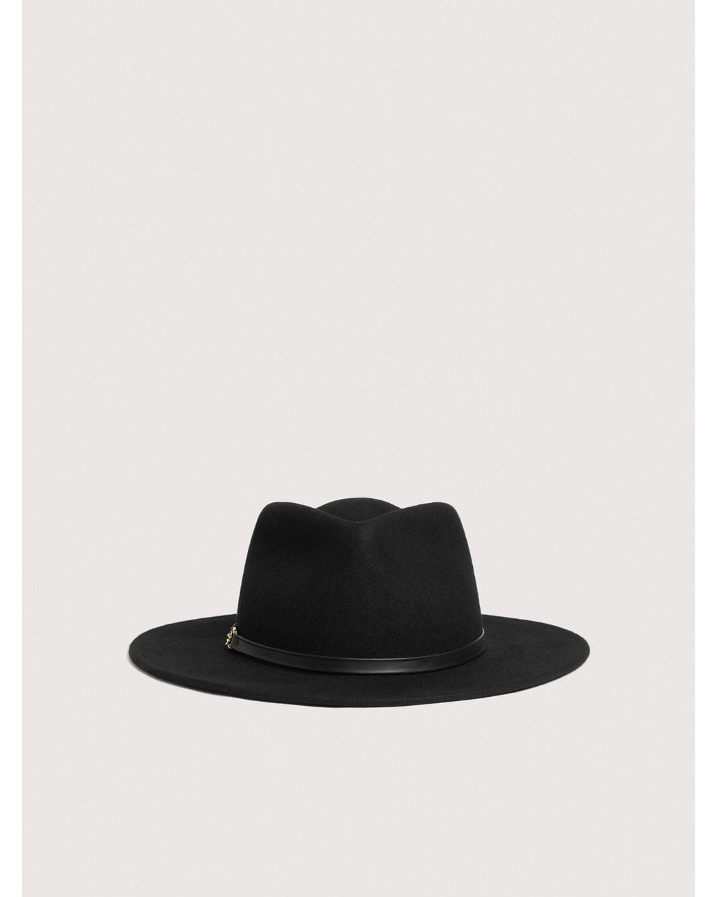 Coccinelle Black Wool Hat Elise