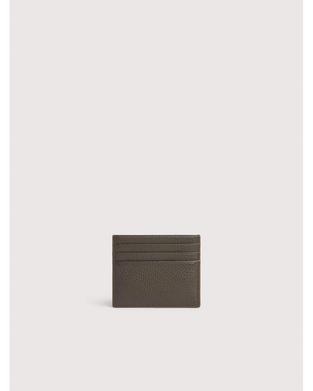 Coccinelle White Grainy Leather Card Holder Metallic Small
