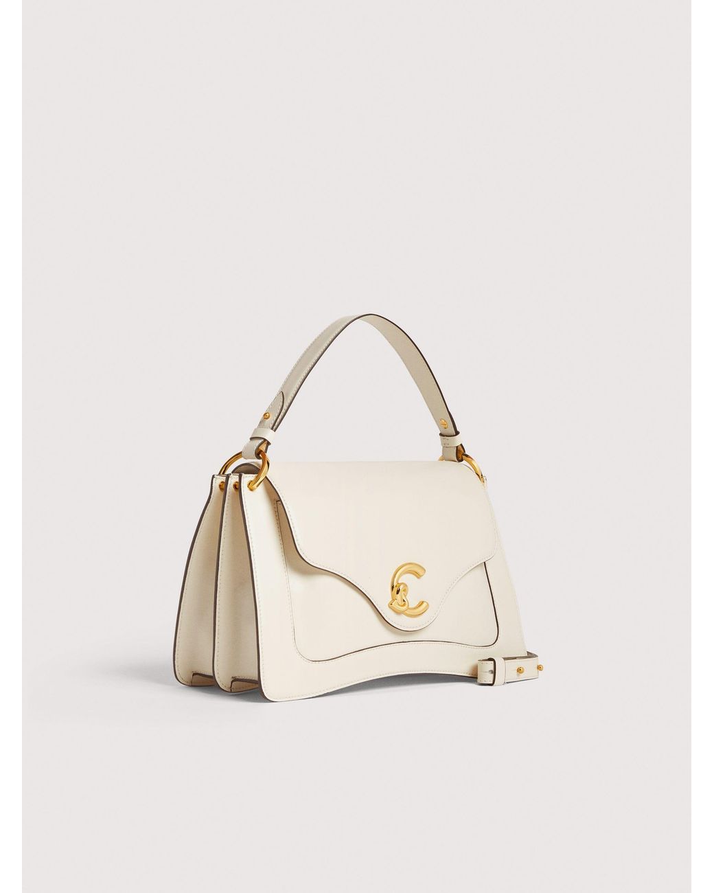 Coccinelle Natural Smooth Calf Leather Handbag C-Me Medium