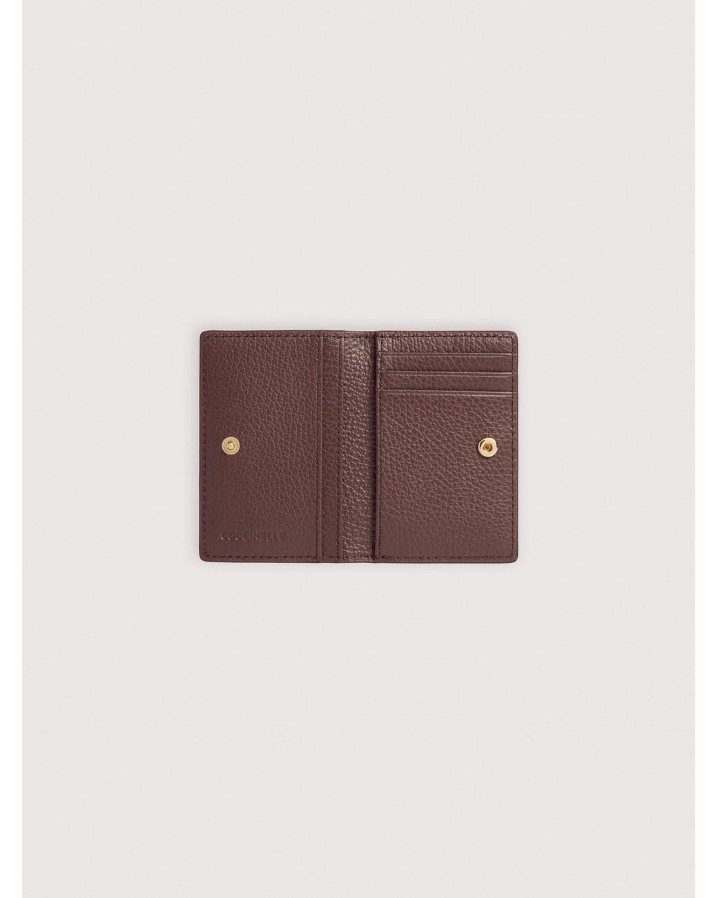 Coccinelle Multicolor Grained Leather Card Holder Metallic Small