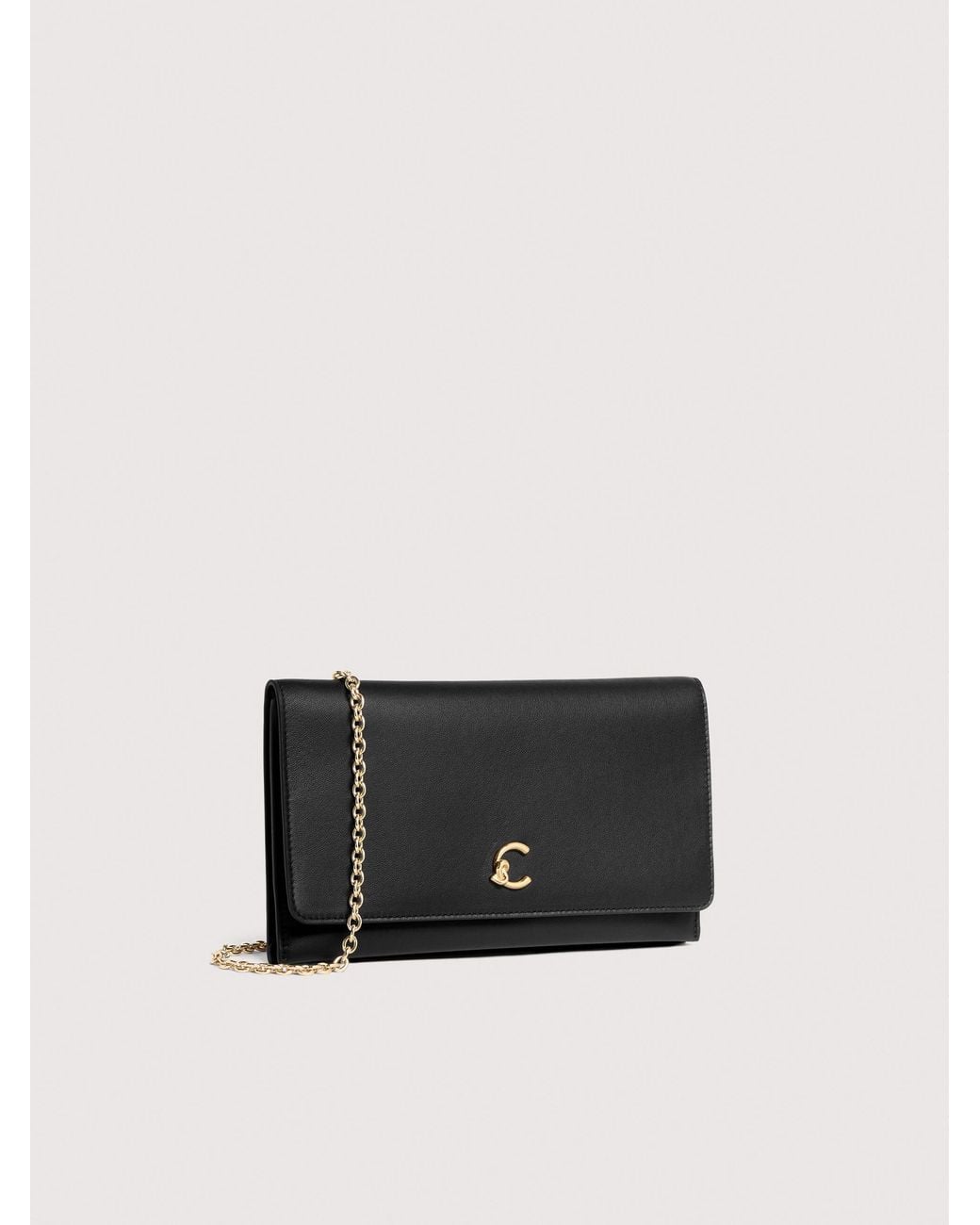 Coccinelle Black Smooth Leather Minibag C-Me Light