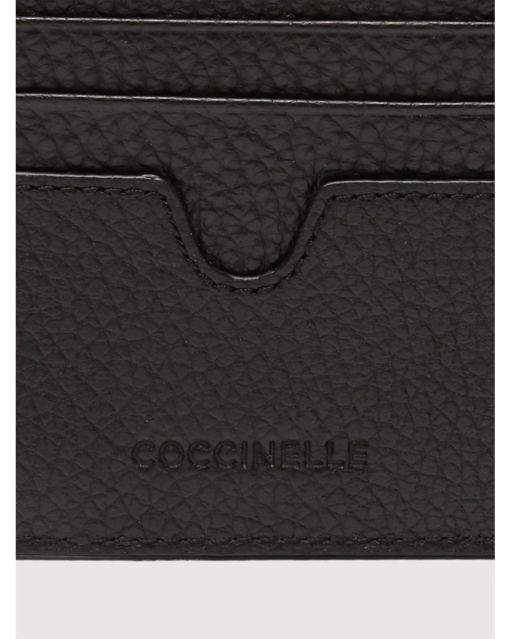 Coccinelle Black Grainy Leather Card Holder Smart To Go Small