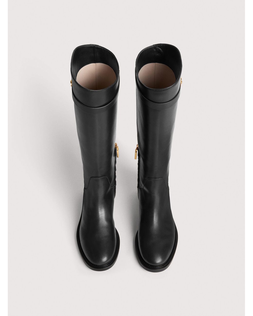 Coccinelle Black Cowhide-Effect Smooth Leather Boots Pansy