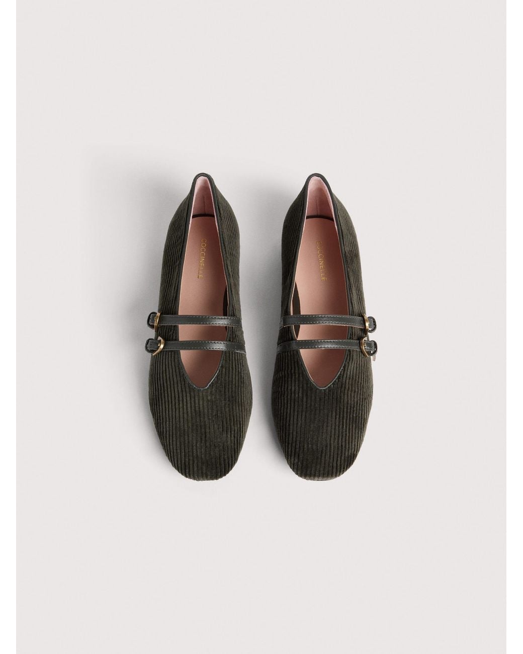 Coccinelle Multicolor Corduroy Fabric Ballet Flats Risako