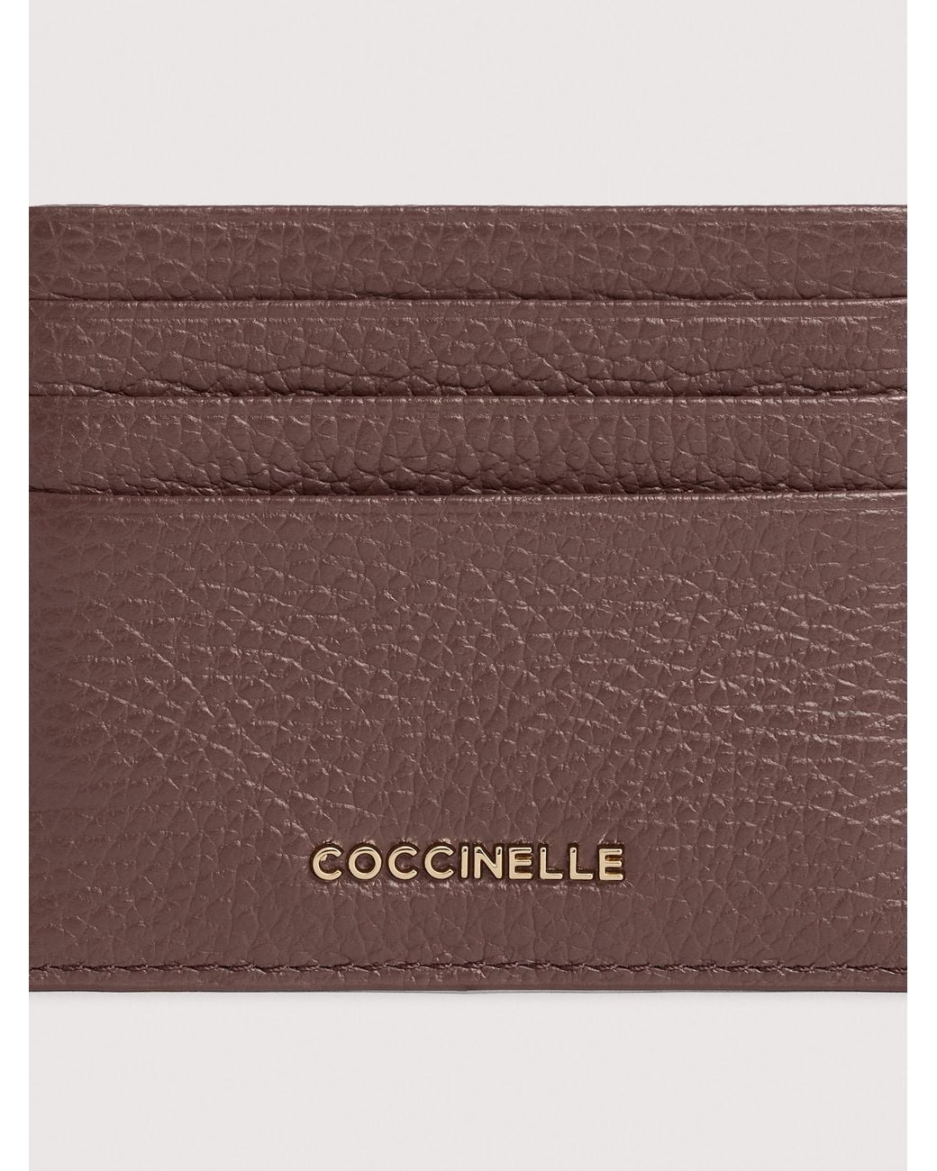 Coccinelle Multicolor Grainy Leather Card Holder Metallic Small