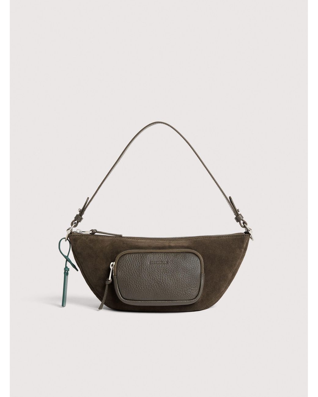 Coccinelle Natural Suede Crossbody Bag Smart To Go Baki Small