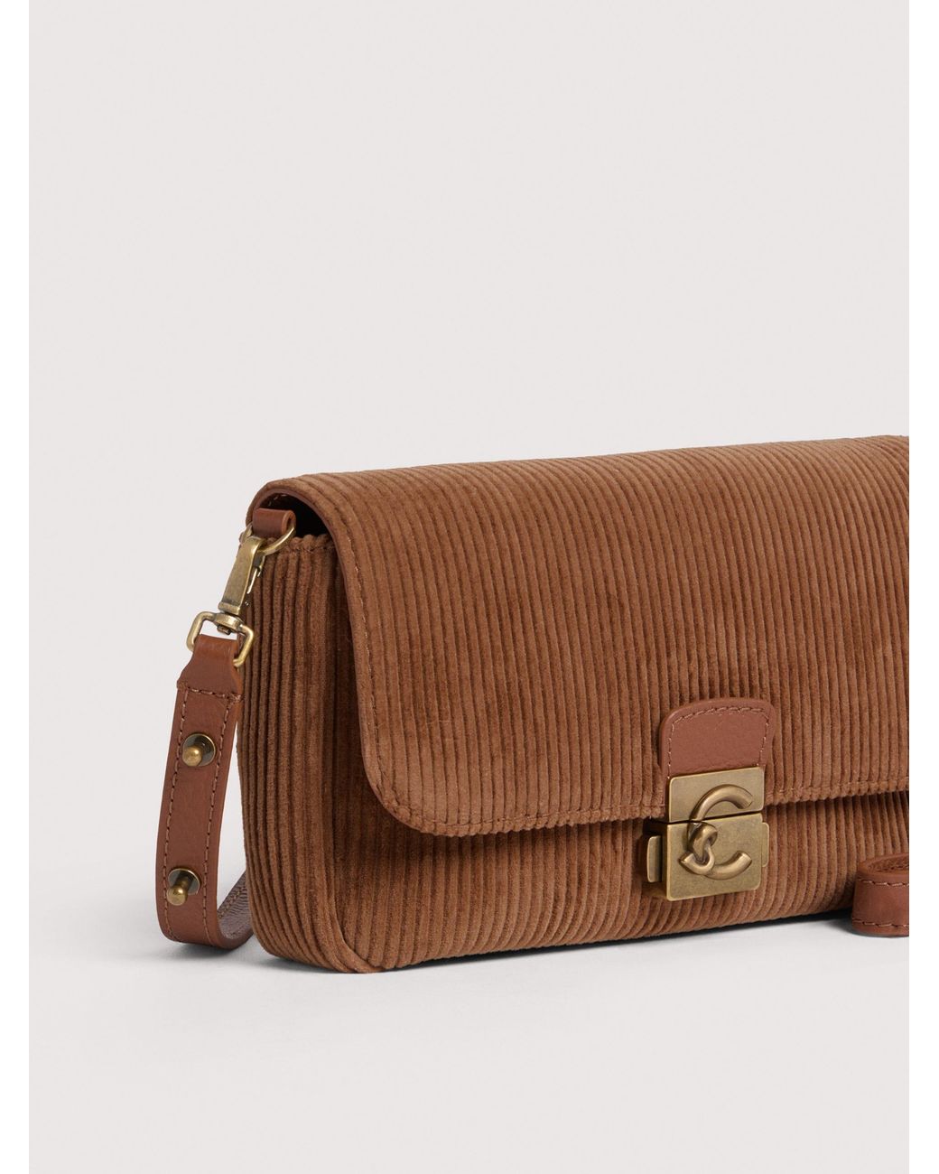 Coccinelle Multicolor Corduroy Fabric Minibag C-Me Lock Mini