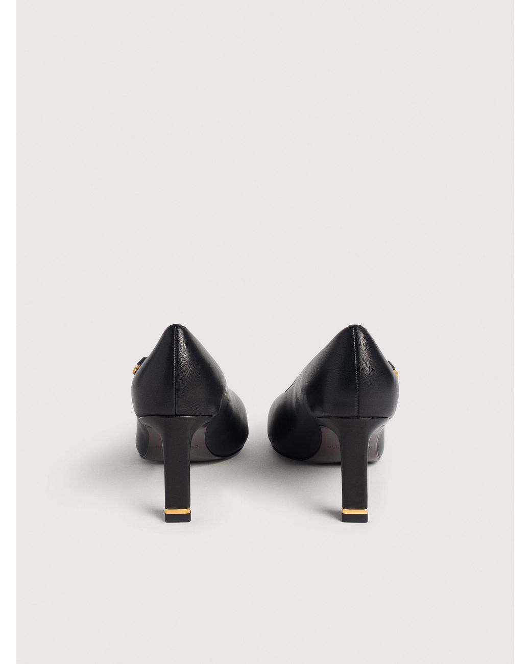 Coccinelle Black Smooth Leather Pumps C-Look