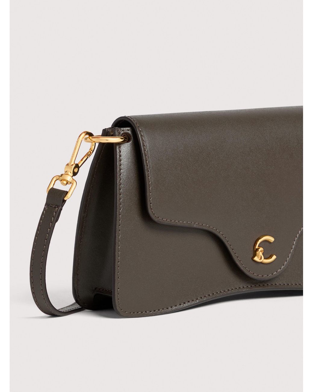 Coccinelle Natural Smooth Calf Leather Minibag C-Me Mini