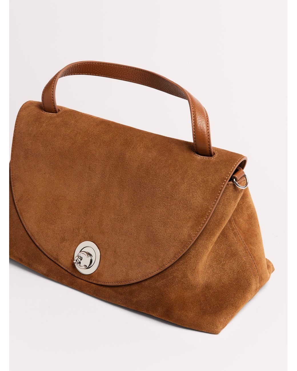 Coccinelle Brown Suede Handbag Nikla Medium