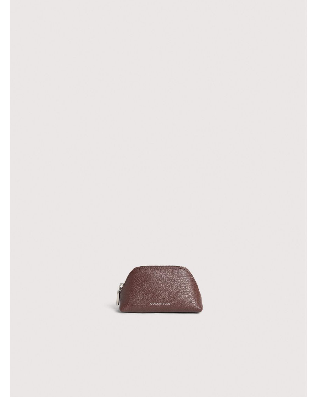 Coccinelle Pink Grained Leather Make-Up Bag Helga Mini