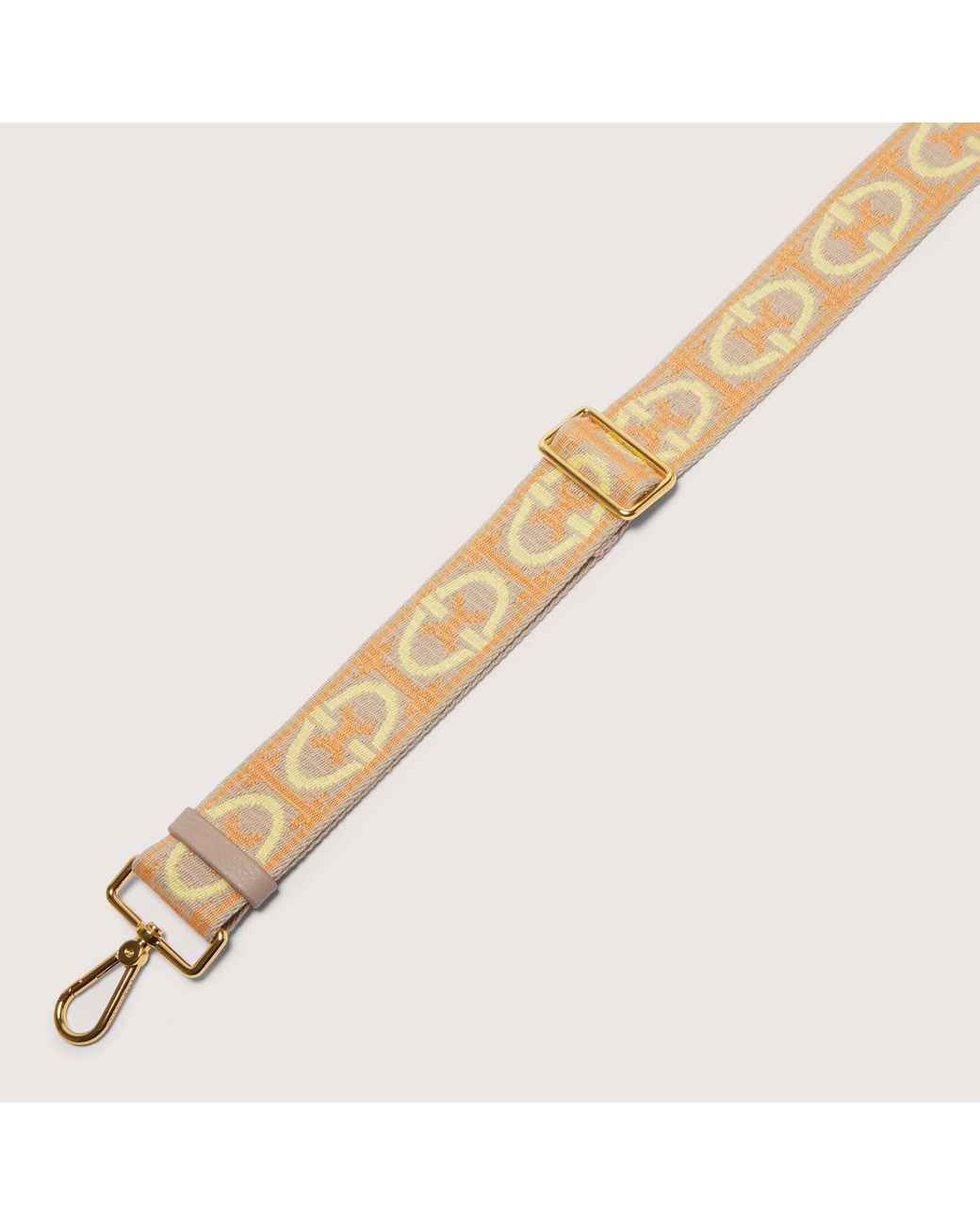 Coccinelle Natural Jacquard Fabric Shoulder Strap Monogram Tricolor
