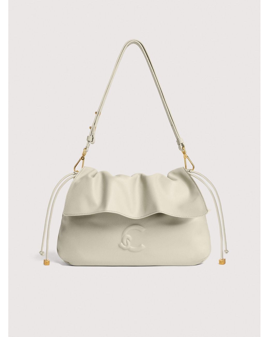 Coccinelle Natural Smooth Leather Shoulder Bag Lidia Small