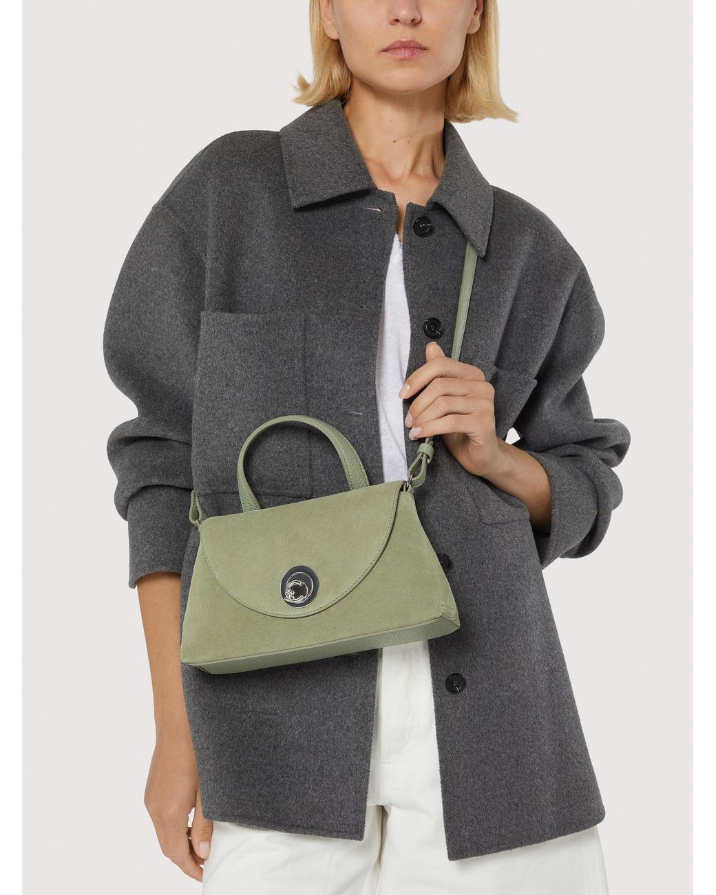 Coccinelle Multicolor Suede Handbag Nikla Small