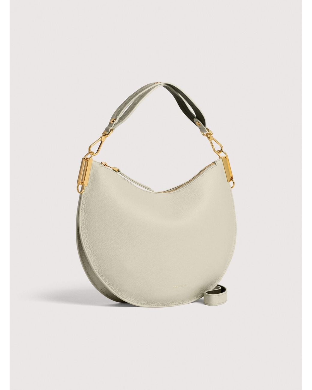 Coccinelle Natural Two-Sided Leather Shoulder Bag Sunup Medium